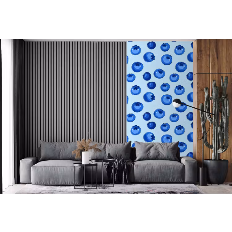 Behang - Bessen - Modern - Blauw — 2