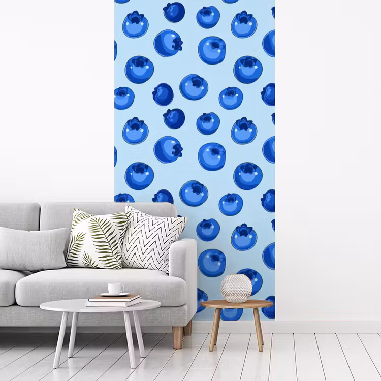 Behang - Bessen - Modern - Blauw — 3