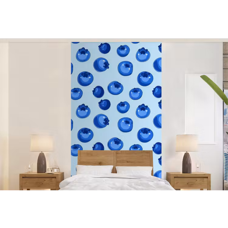 Behang - Bessen - Modern - Blauw — 5