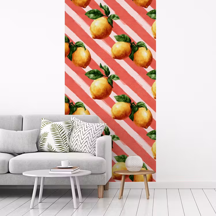 Behang - Citroen - Geïllustreerd - Oranje — 3