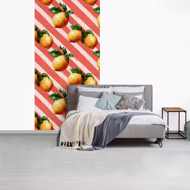 Behang - Citroen - Geïllustreerd - Oranje — 4