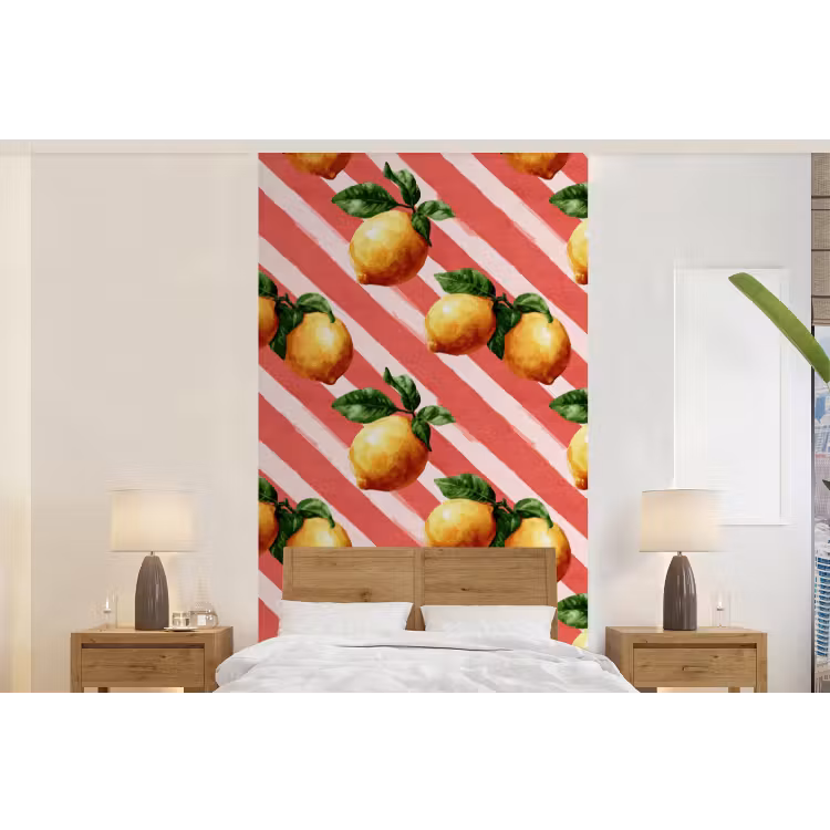 Behang - Citroen - Geïllustreerd - Oranje — 5