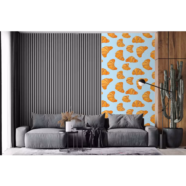 Behang - Croissant - Speels - Blauw — 2
