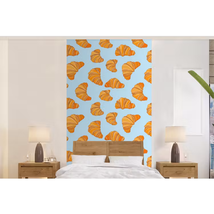 Behang - Croissant - Speels - Blauw — 5