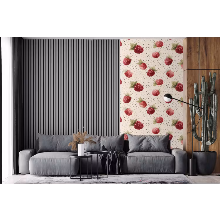 Behang - Framboos - Stippen - Rood — 2