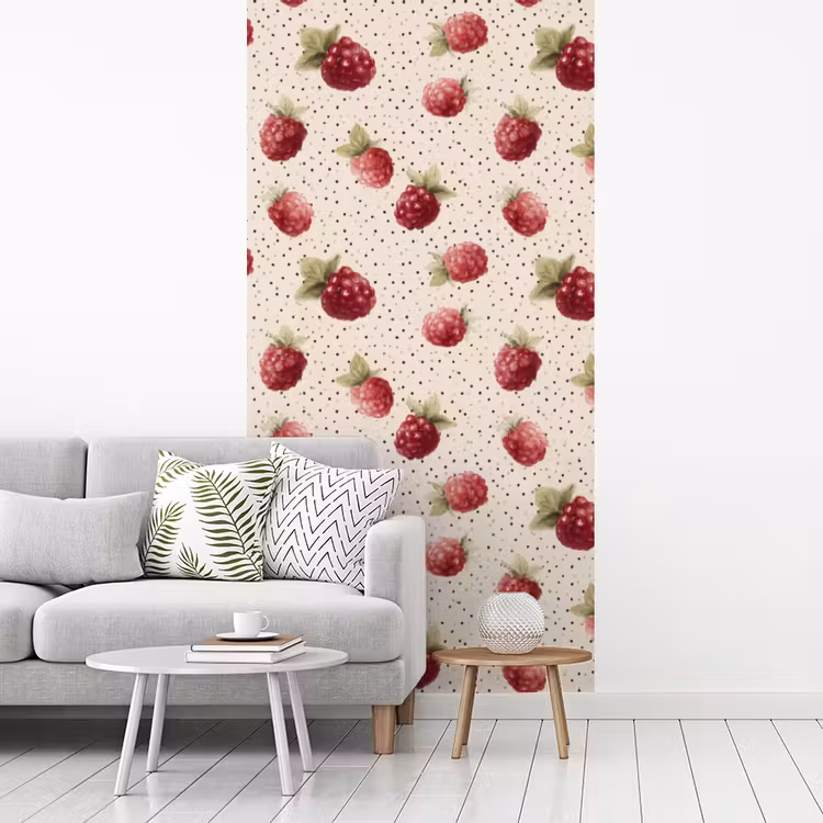 Behang - Framboos - Stippen - Rood — 3