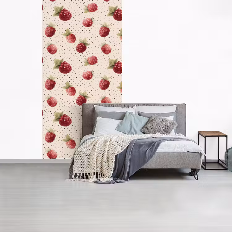 Behang - Framboos - Stippen - Rood — 4