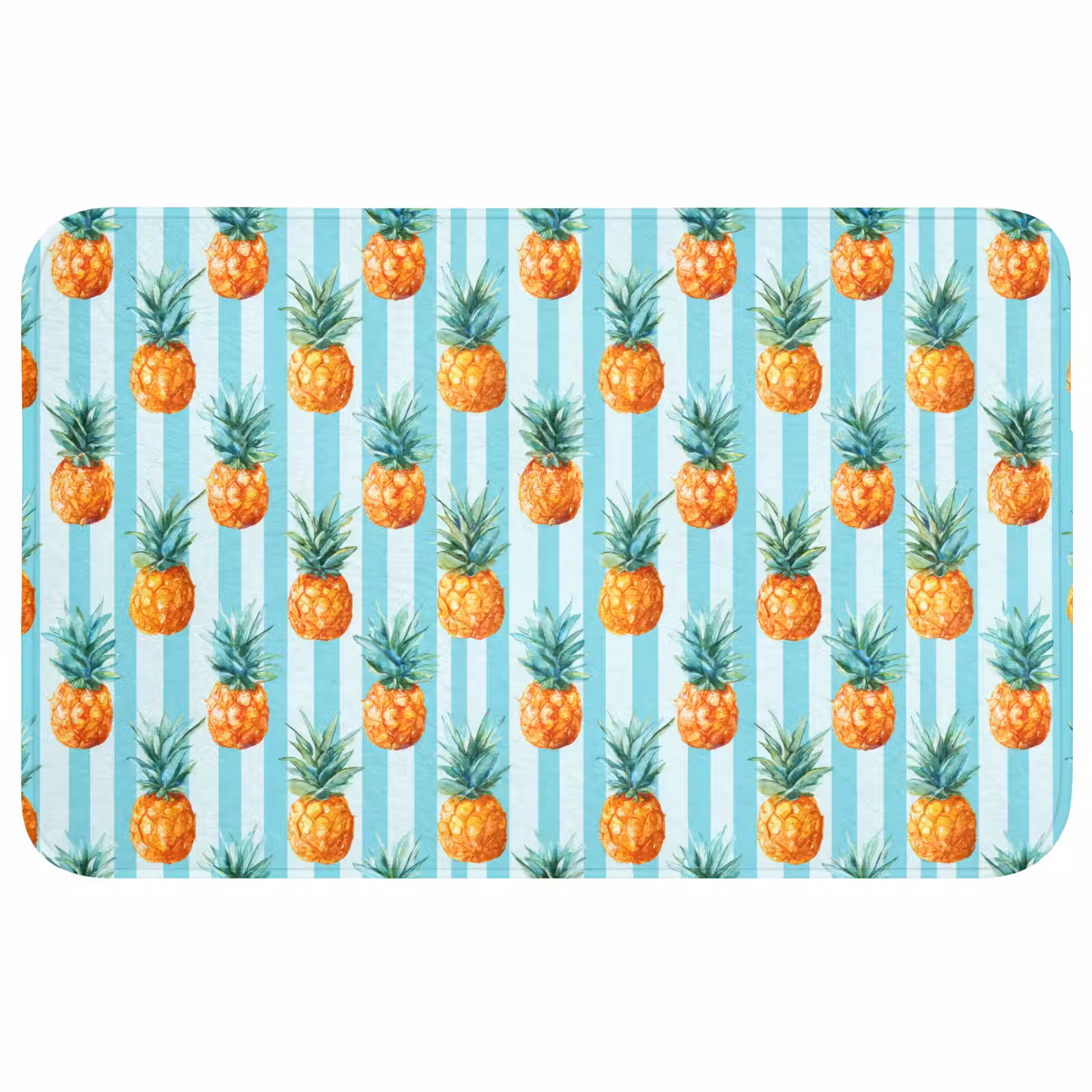 Badmat - Ananas - Strepen - Groen — 1