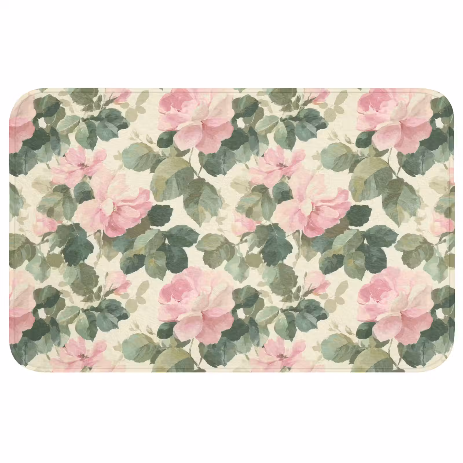 Badmat - Rozen - Botanisch - Roze — 1