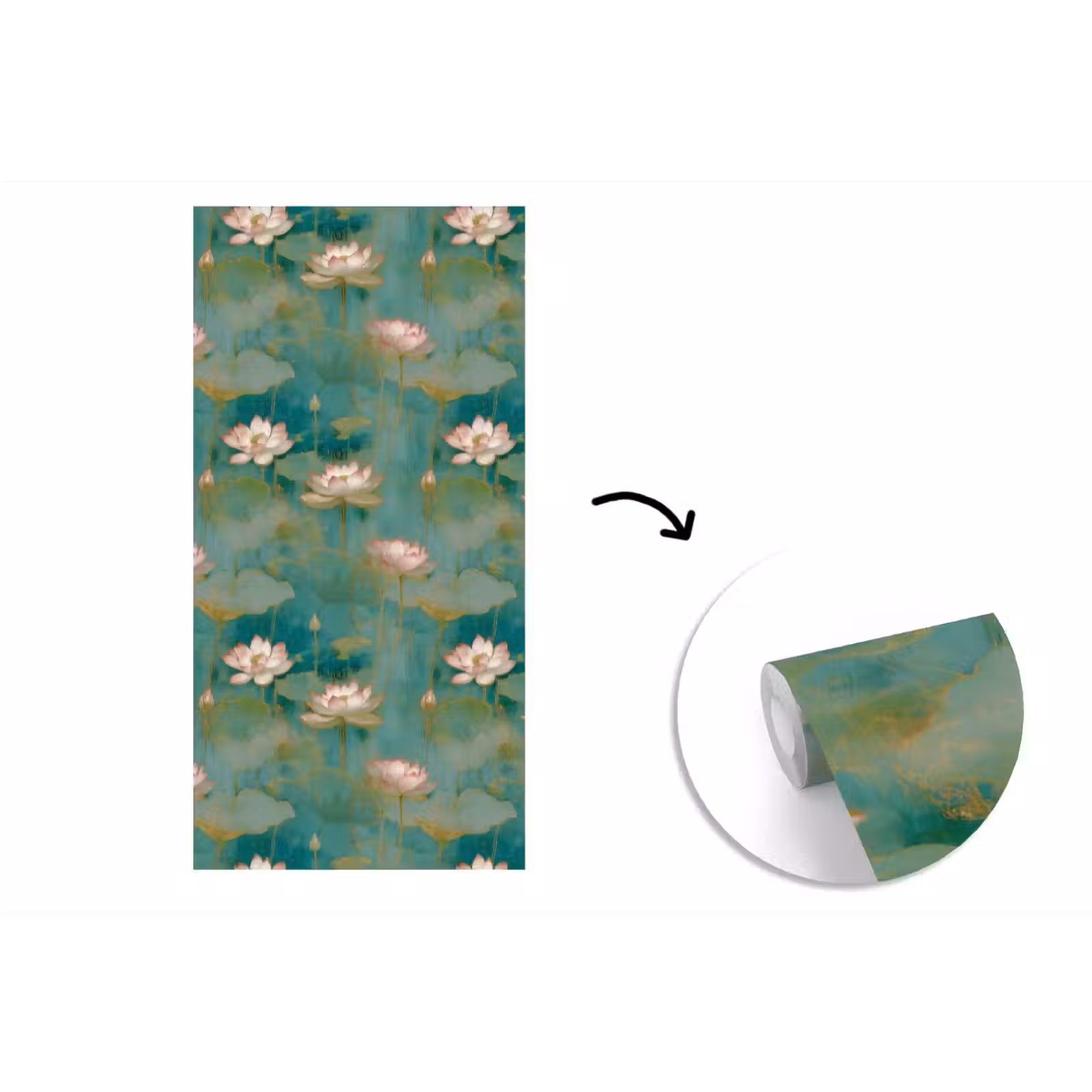 Behang - Botanisch - Bloemen - Roze — 1