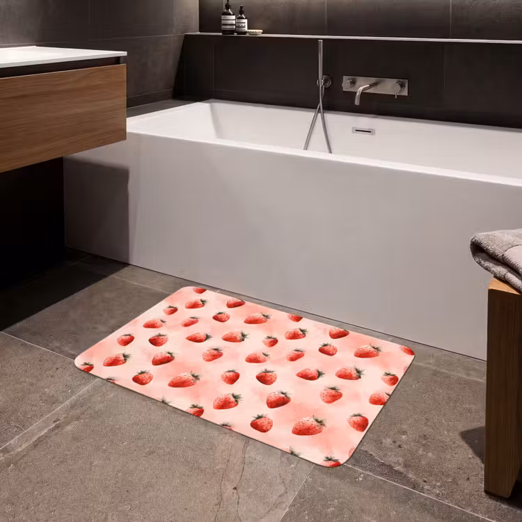 Badmat - Aardbei - Patroon - Roze — 4