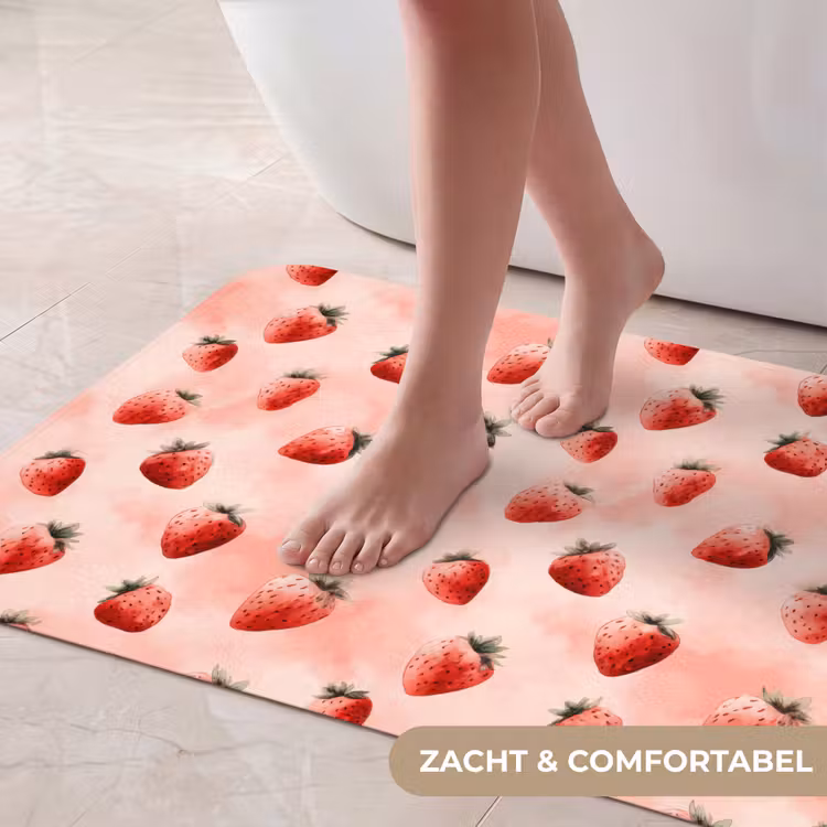 Badmat - Aardbei - Patroon - Roze — 5