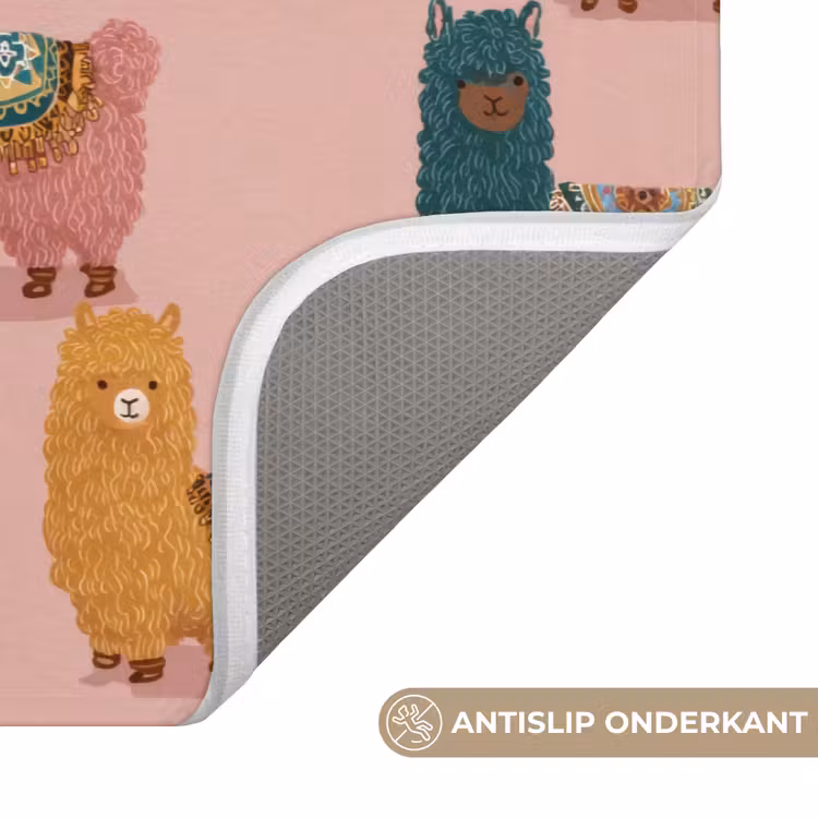 Badmat - Alpaca's - Patroon - Kleurrijk — 3