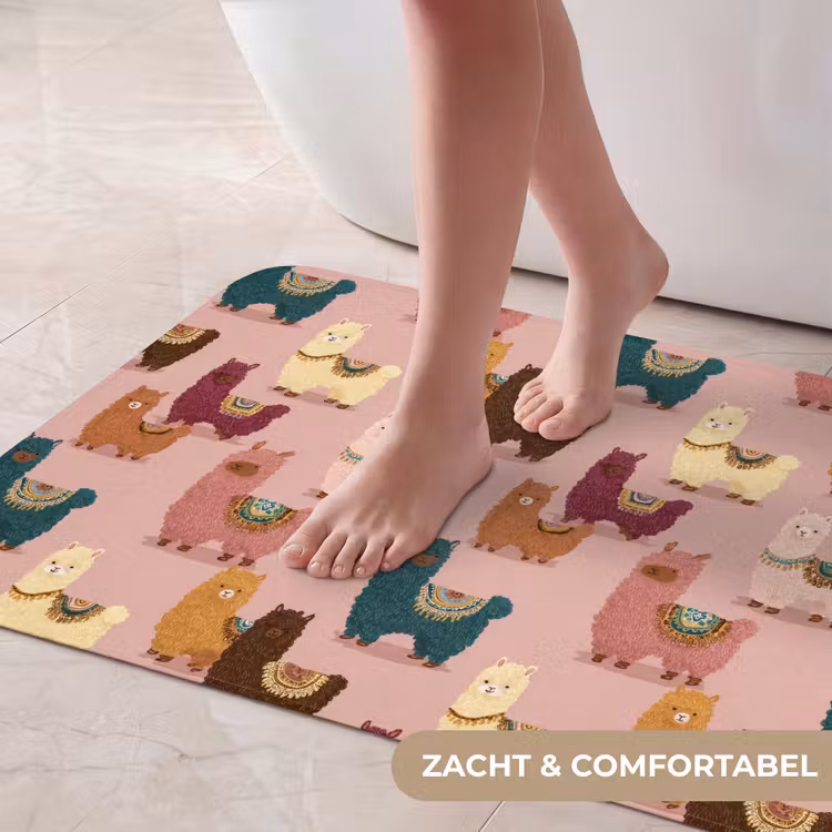 Badmat - Alpaca's - Patroon - Kleurrijk — 5