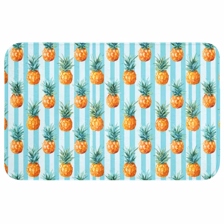 Badmat - Ananas - Strepen - Groen — 1