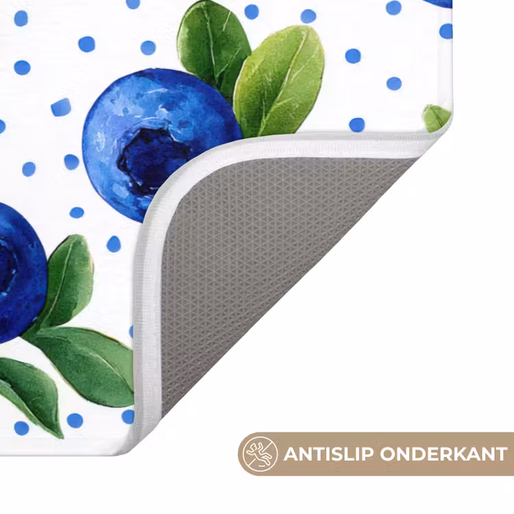 Badmat - Bessen - Patroon - Blauw — 3