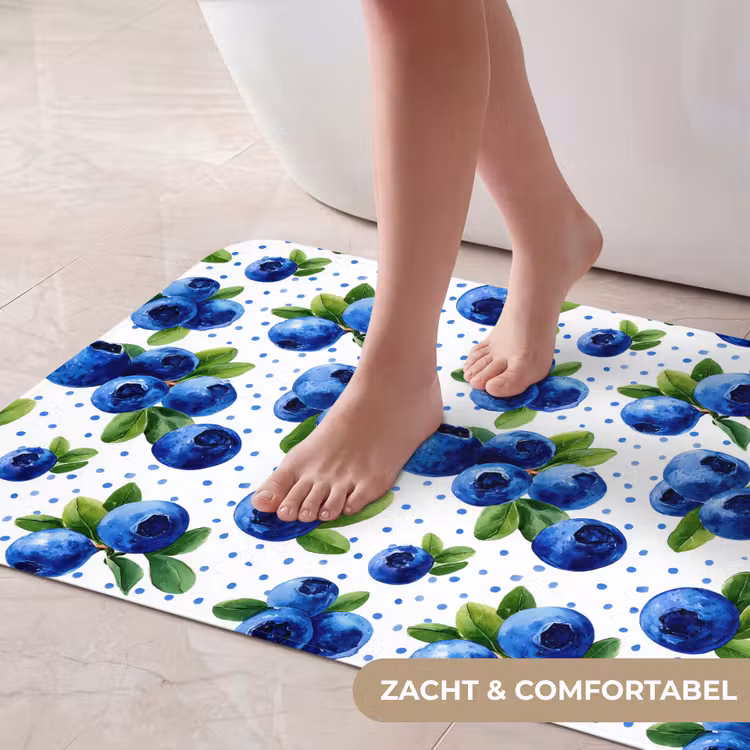 Badmat - Bessen - Patroon - Blauw — 5