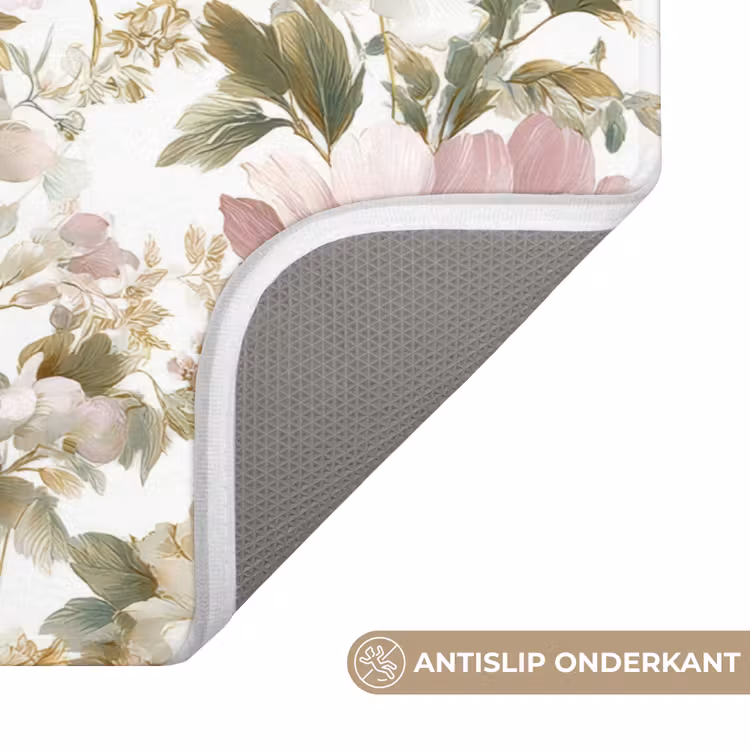 Badmat - Bloemen - Patroon - Pastel — 3