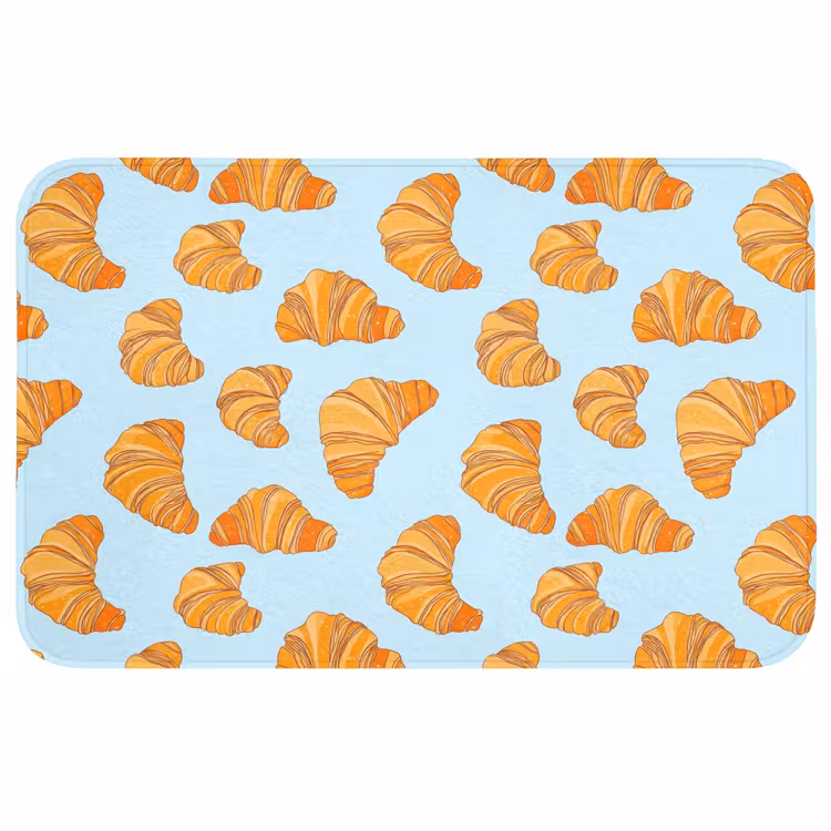 Badmat - Croissant - Speels - Blauw — 1