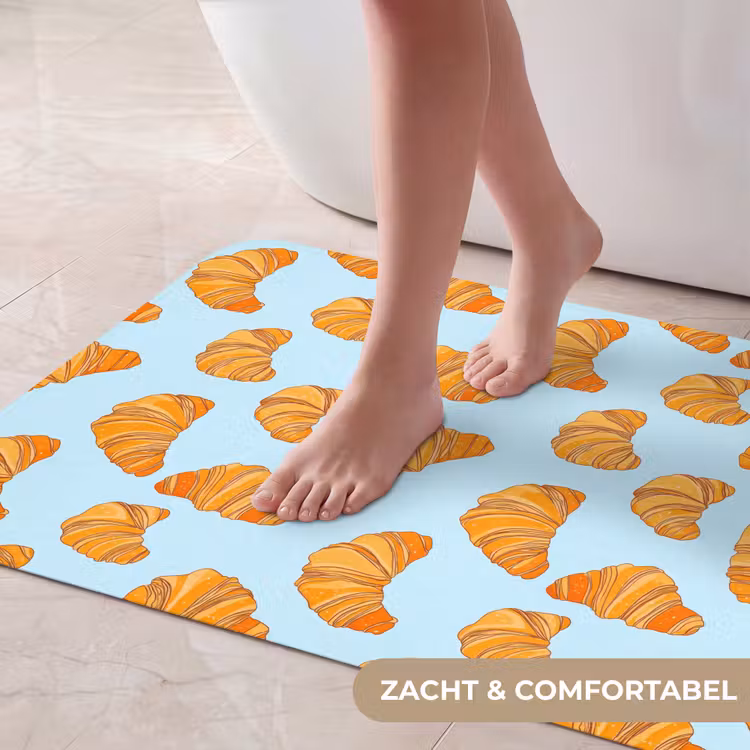 Badmat - Croissant - Speels - Blauw — 5