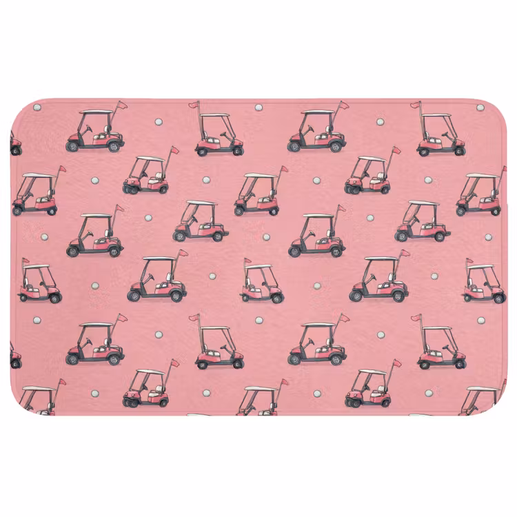 Badmat - Golfkar - Retro - Roze — 1