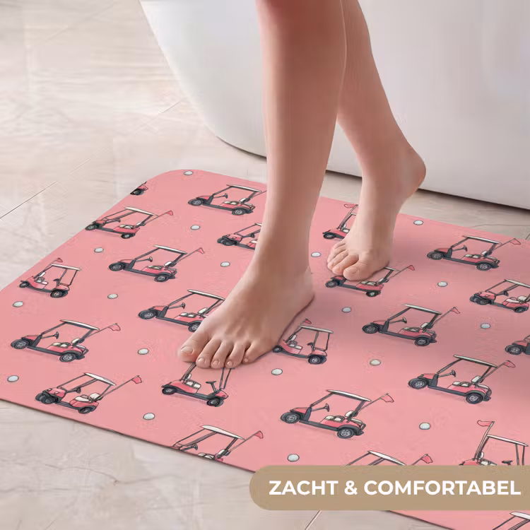 Badmat - Golfkar - Retro - Roze — 5
