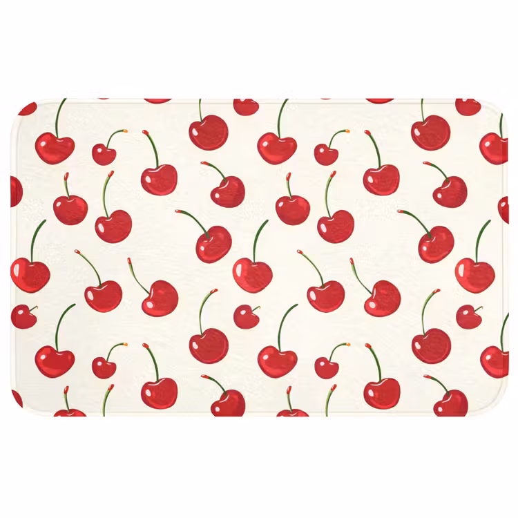 Badmat - Kersen - Minimalistisch - Rood — 1