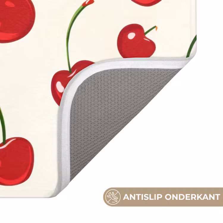 Badmat - Kersen - Minimalistisch - Rood — 3