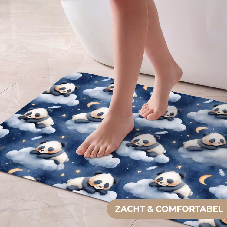Badmat - Panda's - Slapen - Blauw — 5