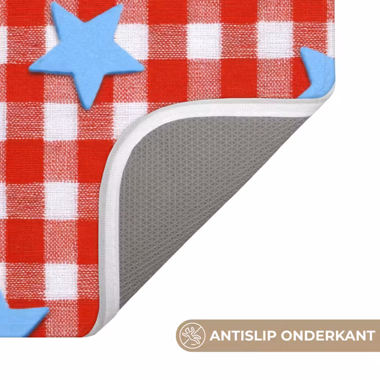 Badmat - Ruit - Sterren - Rood — 3