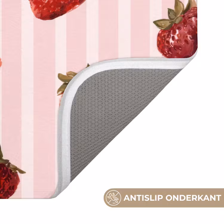 Badmat - Strepen - Aardbei - Roze — 3