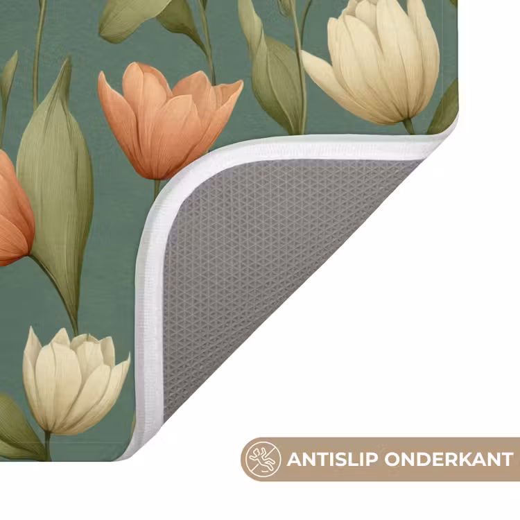 Badmat - Tulpen - Botanisch - Groen — 3