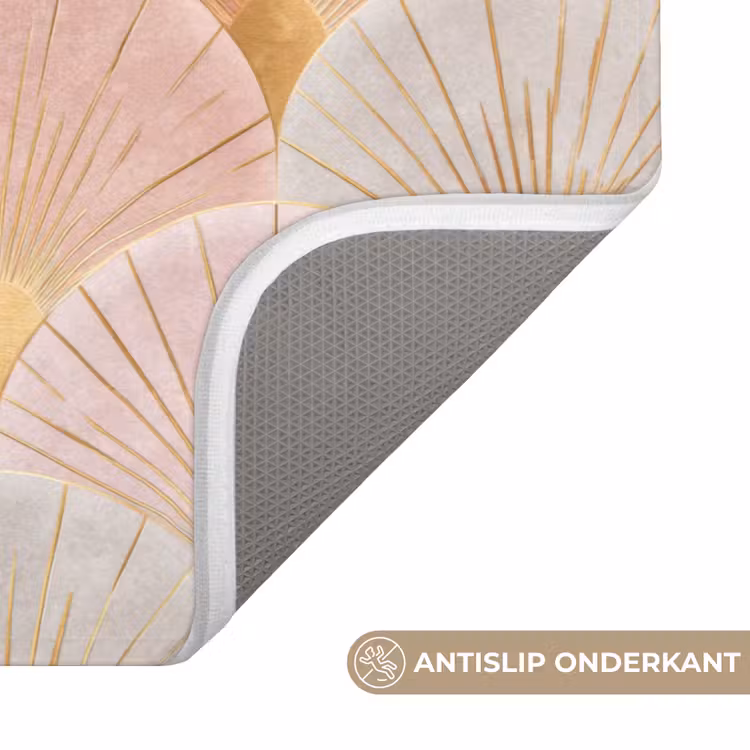 Badmat - Waaiers - Goud - Roze — 3