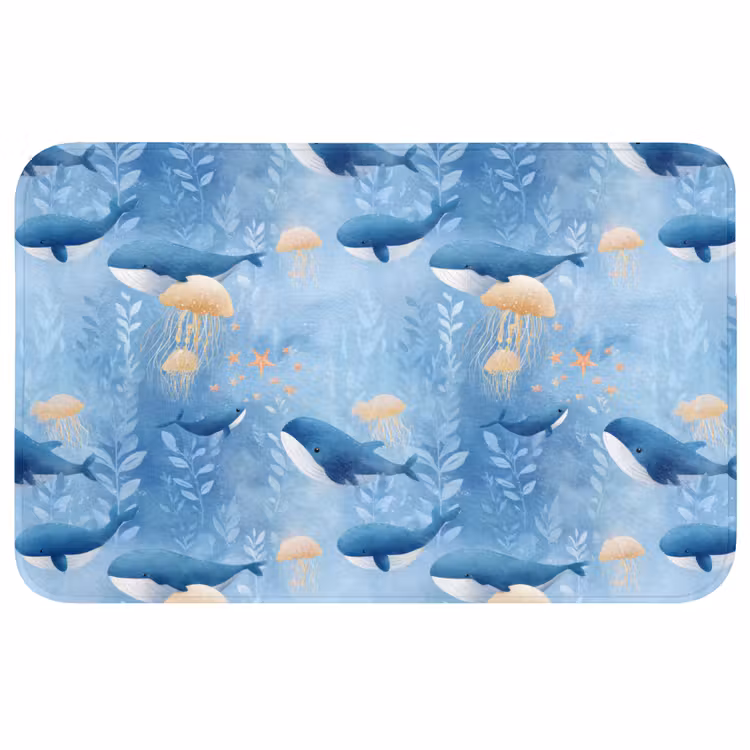 Badmat - Walvissen - Oceaan - Blauw — 1