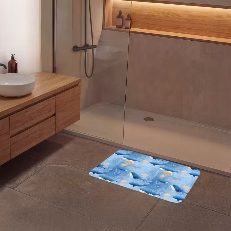 Badmat - Walvissen - Oceaan - Blauw — 6