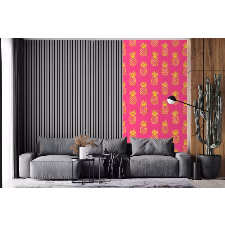 Behang - Ananas - Trendy - Roze — 2