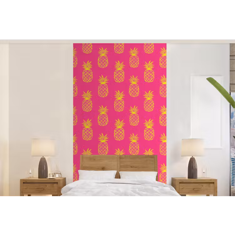 Behang - Ananas - Trendy - Roze — 5