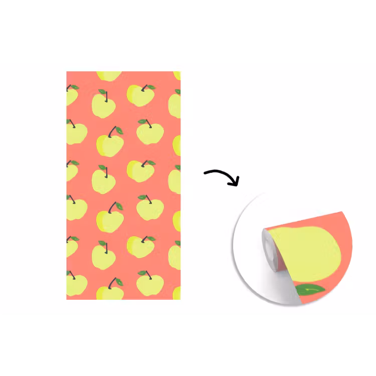Behang - Appels - Modern - Groen — 1