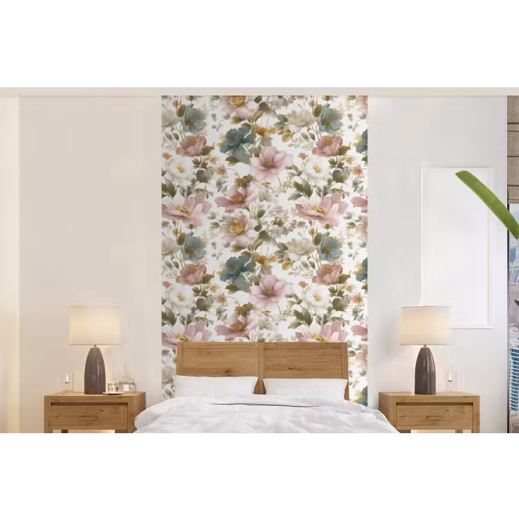 Behang - Bloemen - Patroon - Pastel — 5