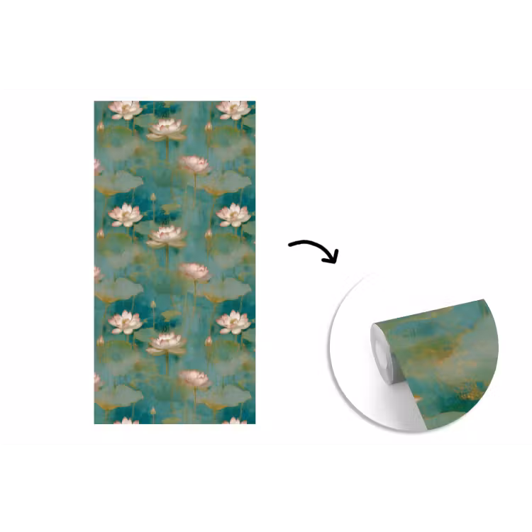 Behang - Botanisch - Bloemen - Roze — 1