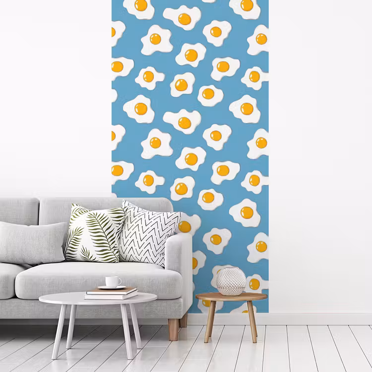 Behang - Eieren - Dooiers - Blauw — 3