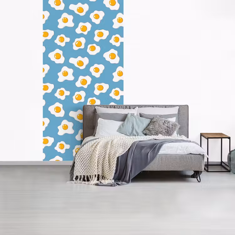 Behang - Eieren - Dooiers - Blauw — 4
