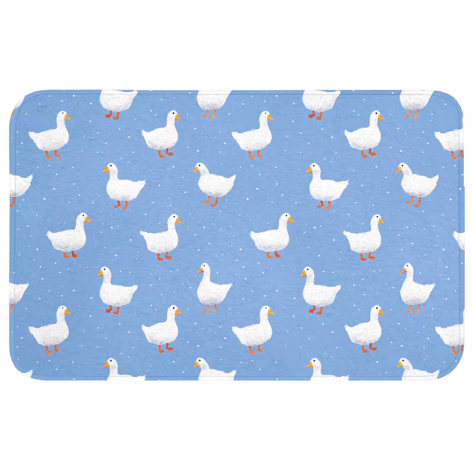 Badmat - Ganzen - Elegant - Blauw — 1