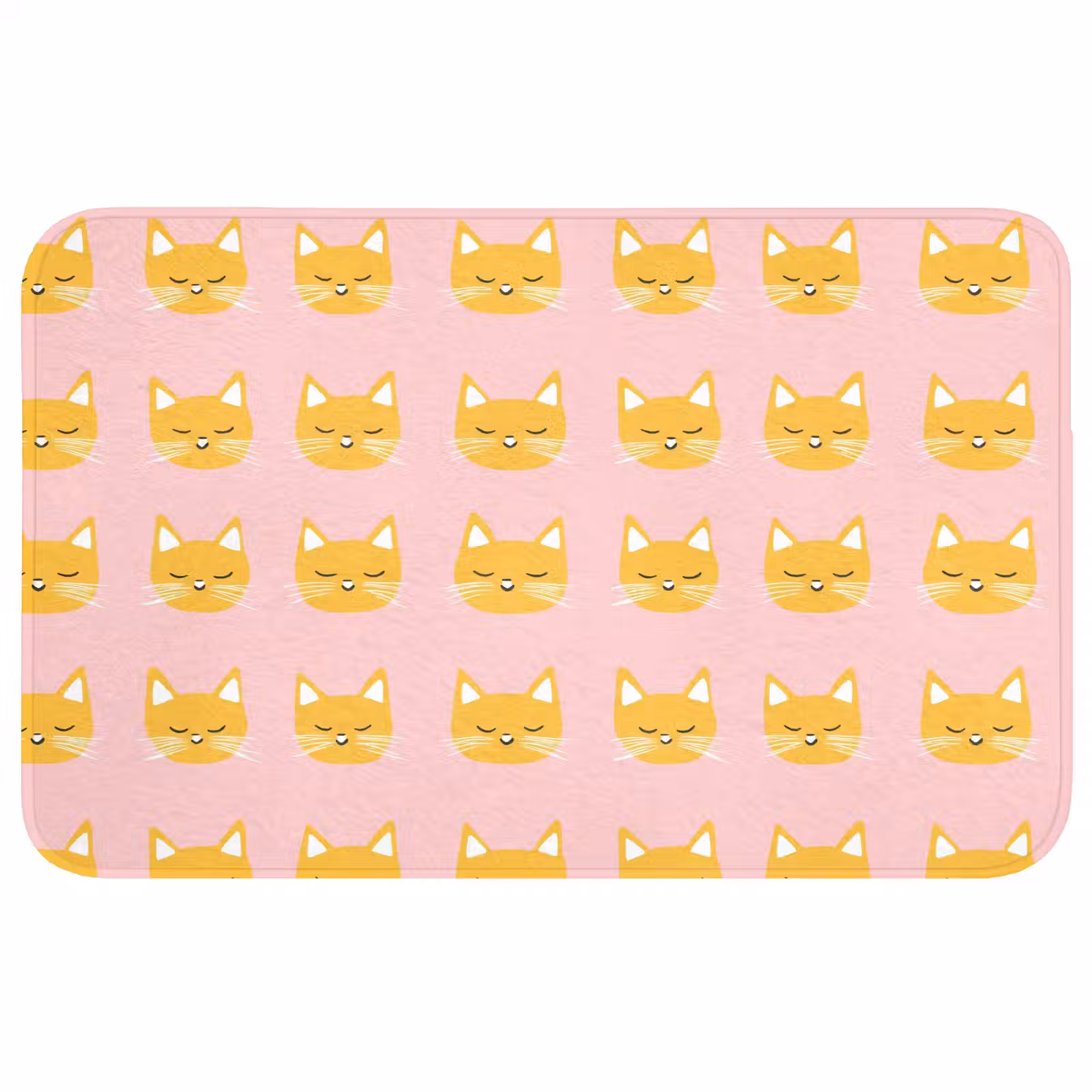 Badmat - Katten - Patroon - Roze — 1