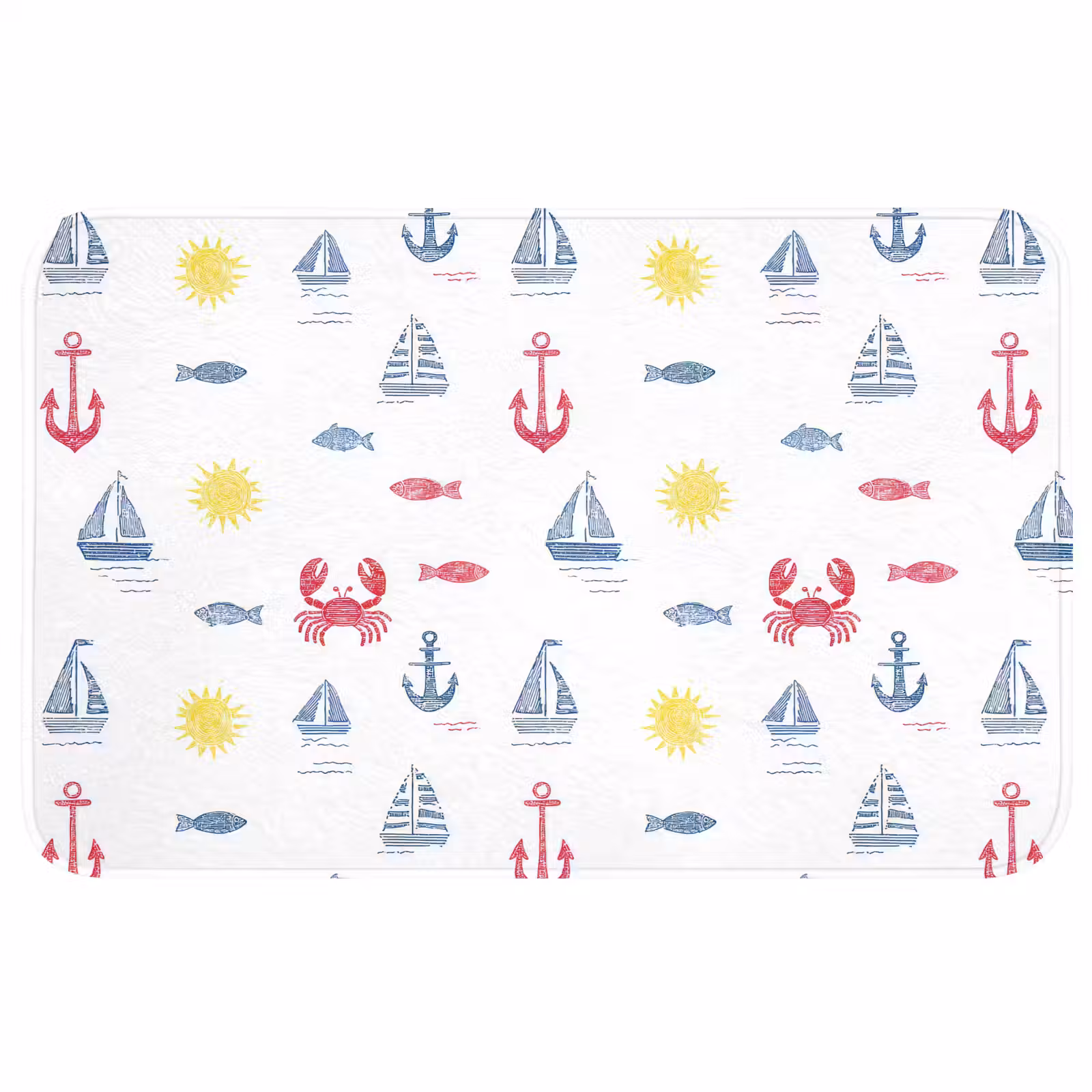 Badmat - Nautisch - Illustraties - Kleurrijk — 1