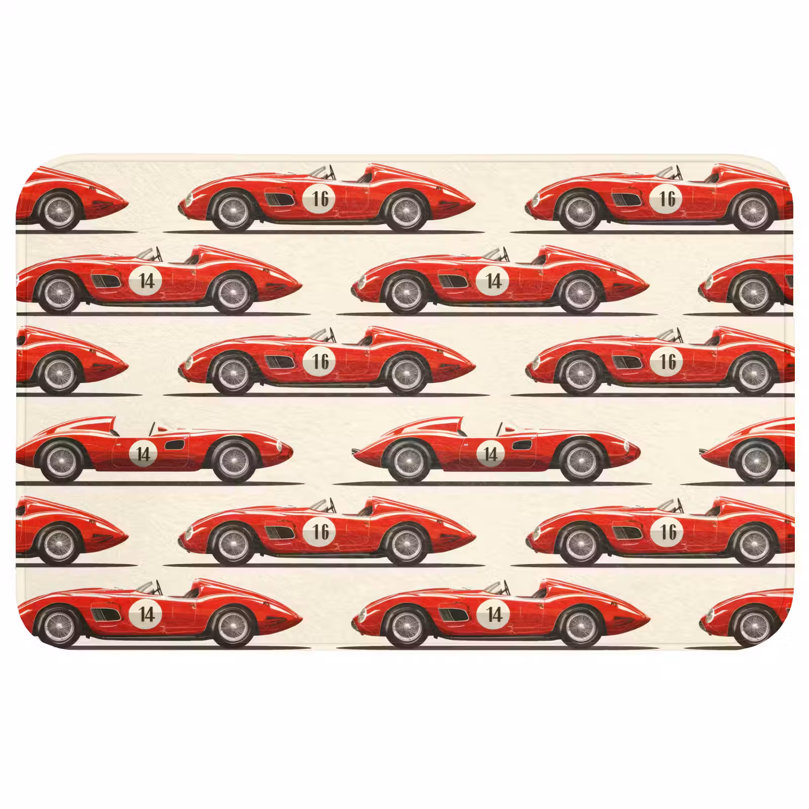 Badmat - Raceauto - Retro - Rood — 1