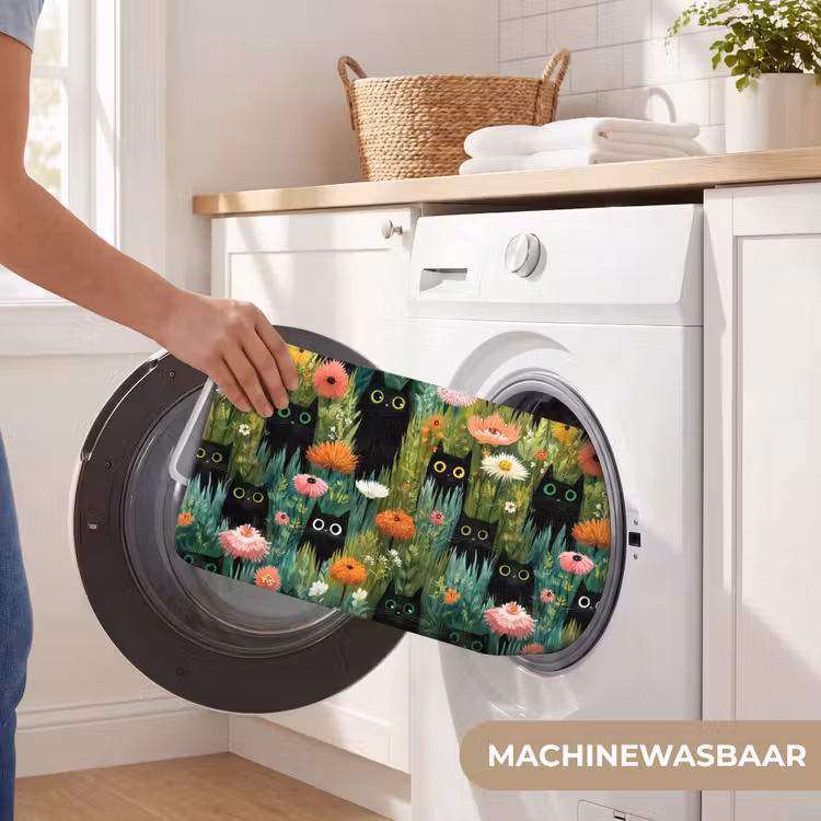 Badmat - Katten - Bloemen - Kleurrijk — 7