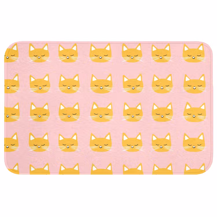 Badmat - Katten - Patroon - Roze — 1