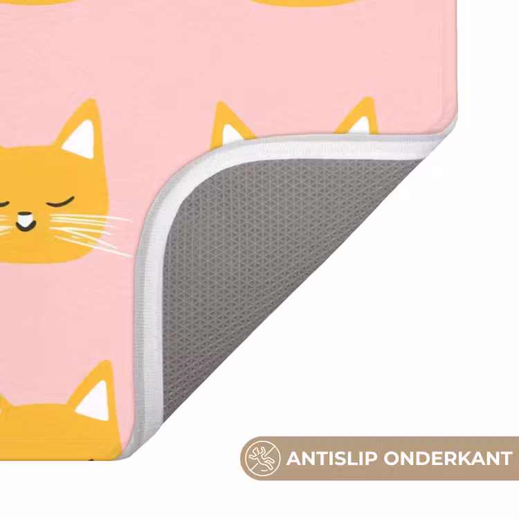 Badmat - Katten - Patroon - Roze — 3
