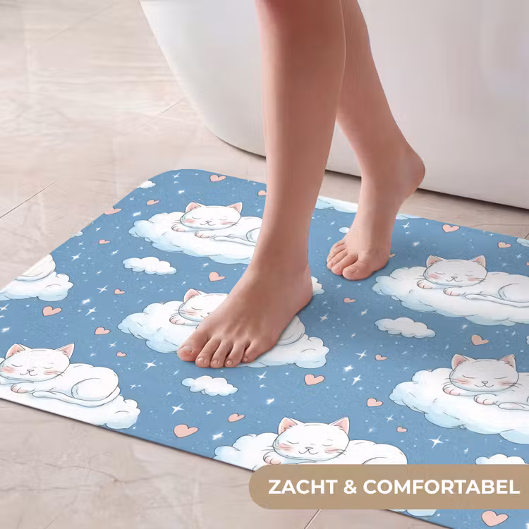 Badmat - Kitten - Wolken - Blauw — 5
